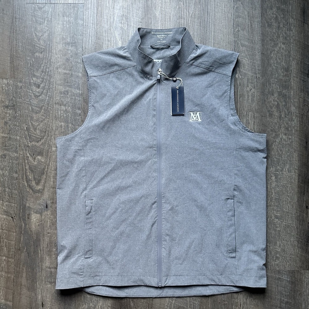 Holderness & Bourne The Conrad Golf Vest Men's XL Gray Dry Luxe Performance NEW - Picture 2 of 10